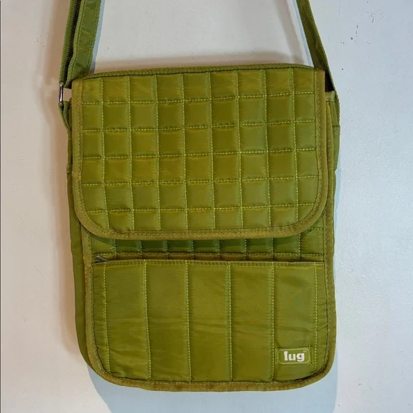 Lug Moped crossbody bag RFID puffer bag green medium NWOT - Picture 2 of 12